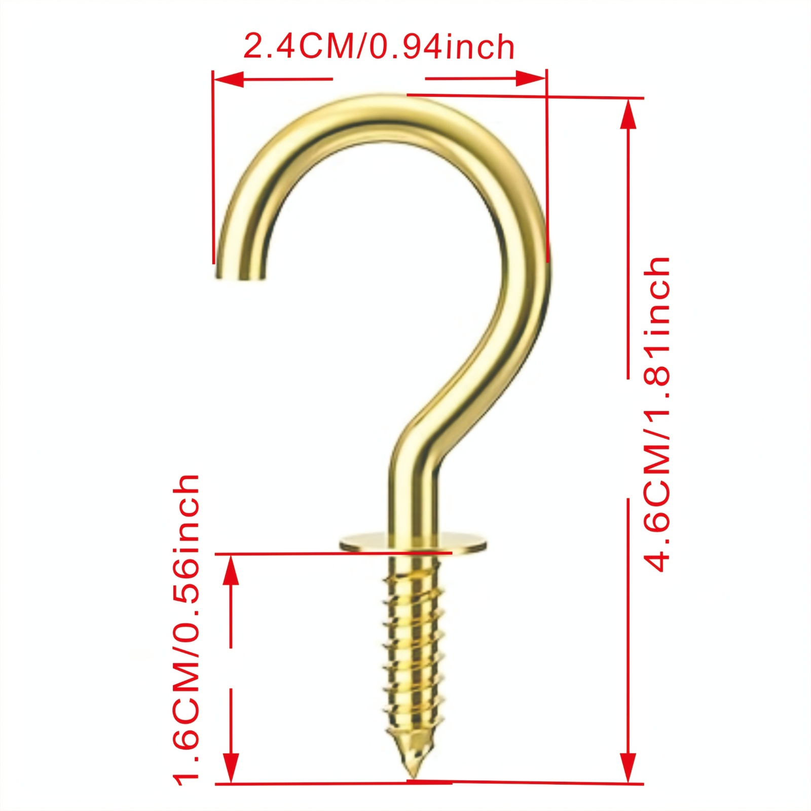 4pcs Large Cup Hooks, Screw Ho - Woodworking Questions review and price