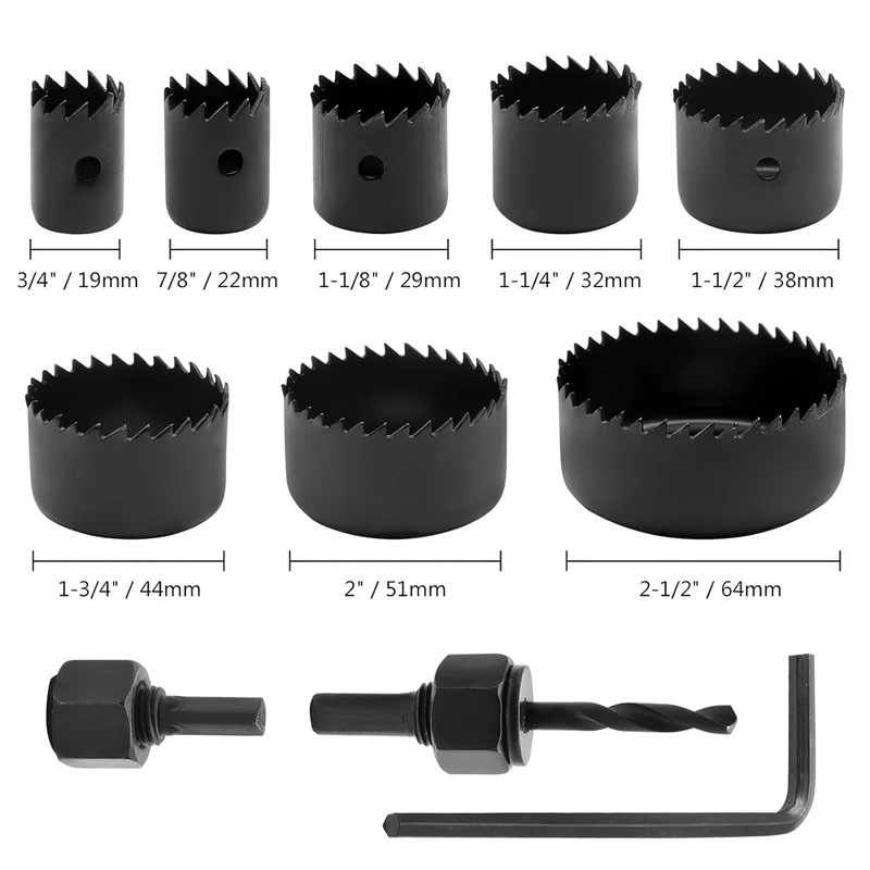 8pcs Woodworking Hole Saw Kit  - Woodworking Drill Bits review and price