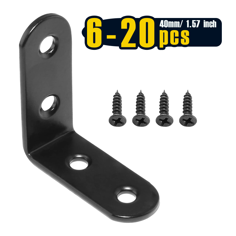 6-20 Pcs Black Corner Brace L  - Woodworking Joint Types review and price