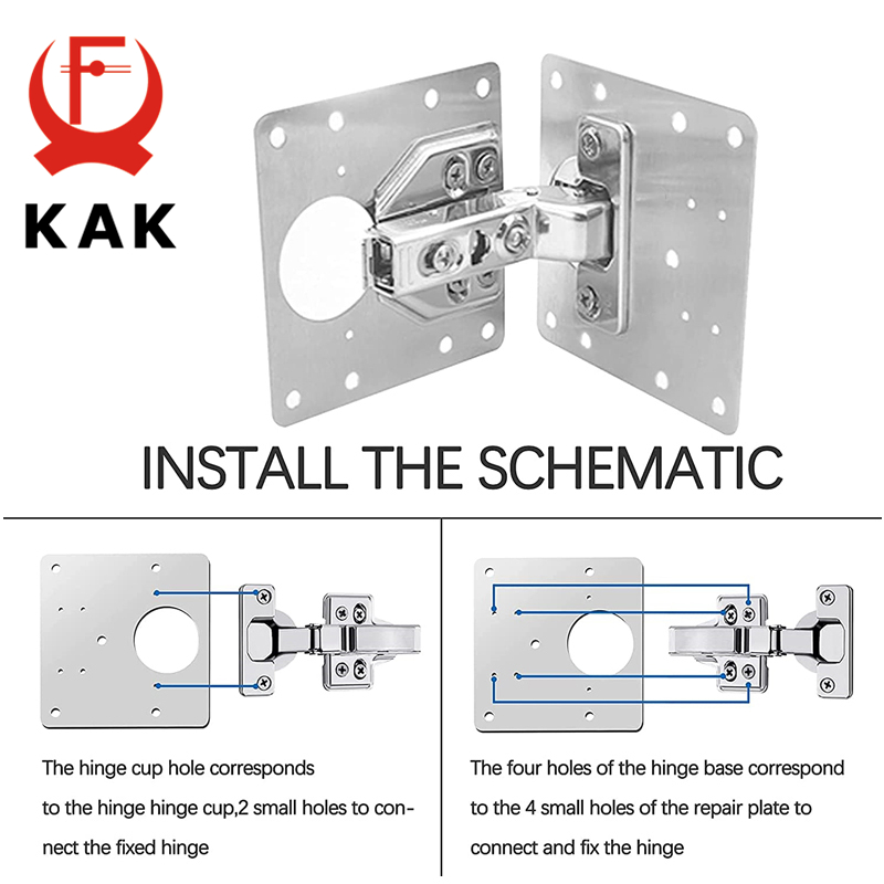 KAK 8pcs Hinge Repair Plate Br - Cabinet Scraper Set review and price