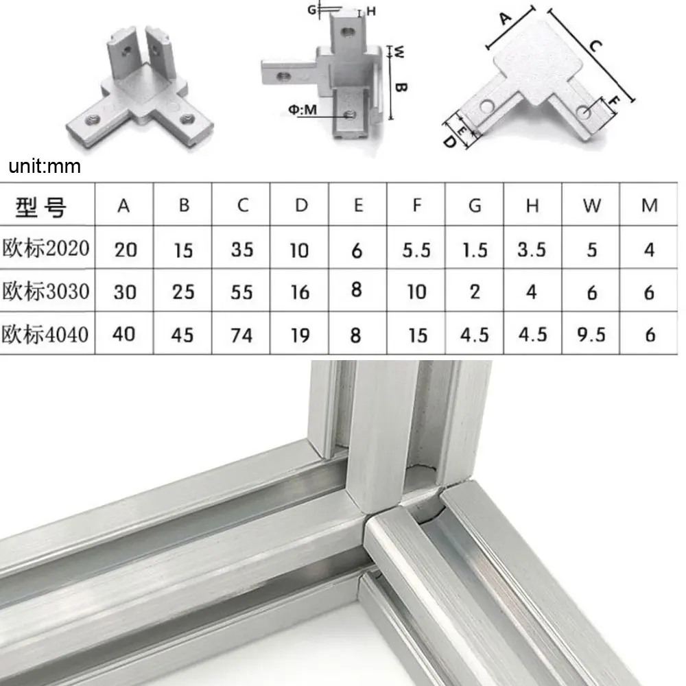 10 Pcs 3 Way Corner Bracket Co - Woodworking Joint Types review and price