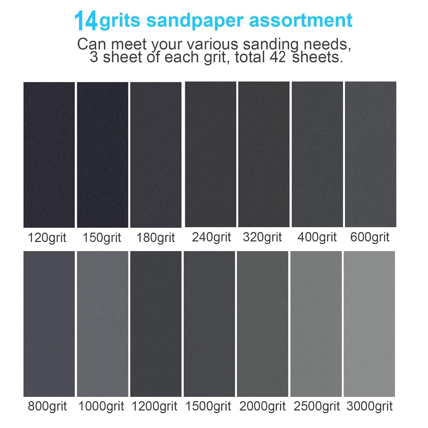42Pcs Dry Wet Sandpaper Set, 1 - Woodworking Finishing review and price