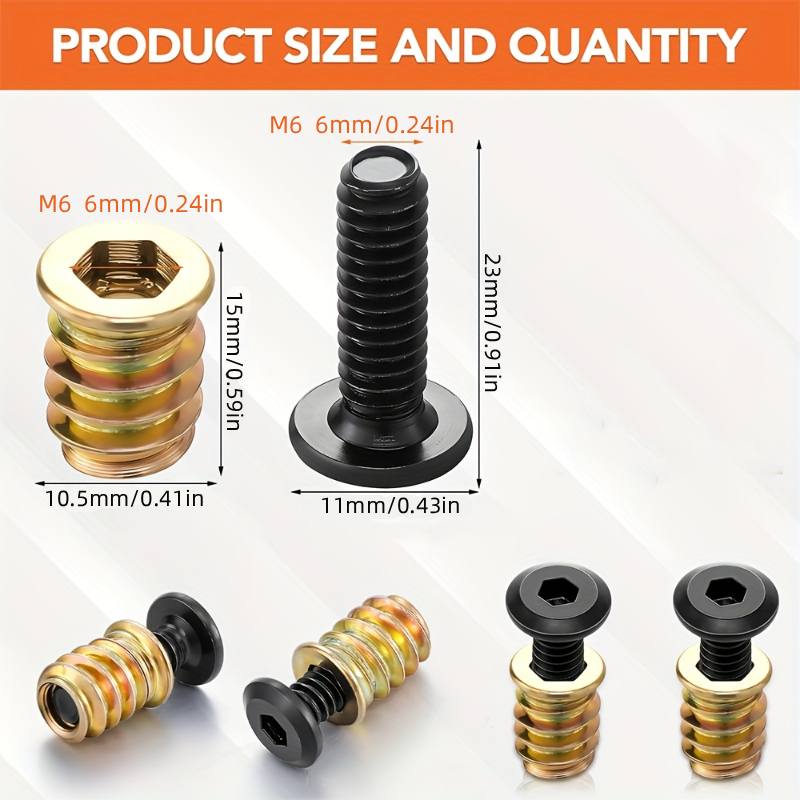 10PCS Nut Threaded Inserts Com - Woodworking Joint Types review and price