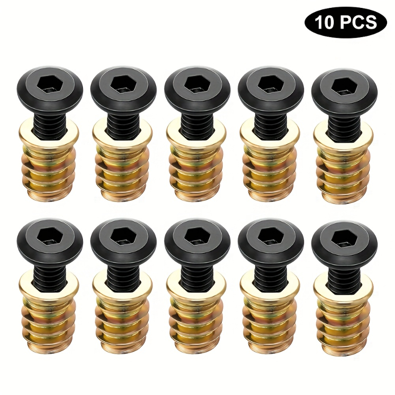 10PCS Nut Threaded Inserts Com - Woodworking Joint Types review and price